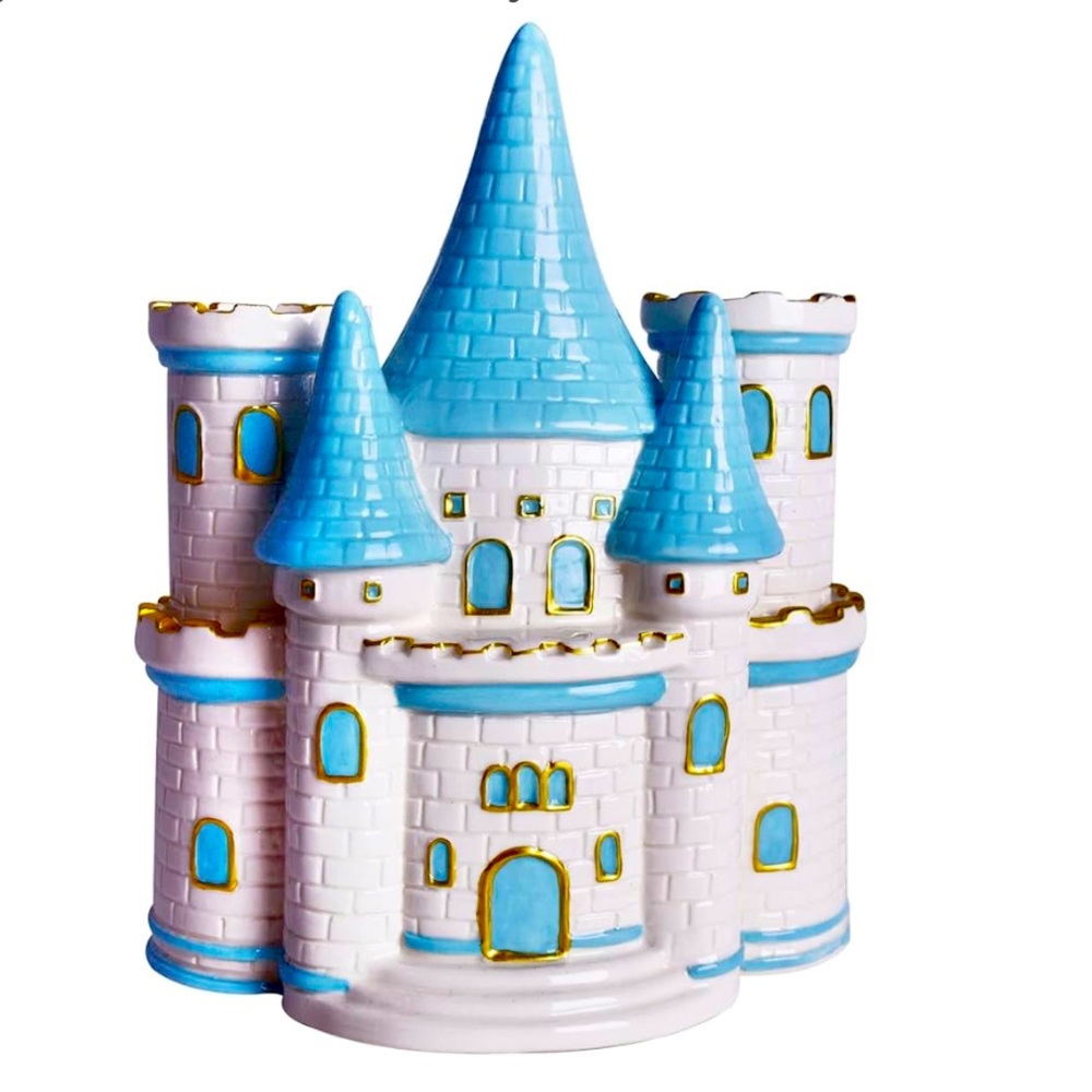 Large Piggy Bank Ceramic Princess Castle
